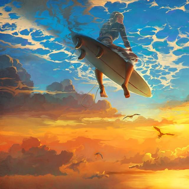 RaveNectar's tweet photo. @rhads001 has some immensely beautiful and sometimes trippy art! This piece is called 'Beautiful World' :) #ravenec… http://t.co/dsKAsMxjce