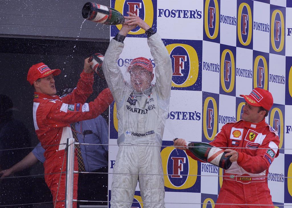 McLarenF1's tweet photo. #OnThisDay in 2001, #FlyingFinn Mika Hakkinen won the #BritishGP, 33 seconds ahead of 2nd place Schumacher. #FlatOut http://t.co/TopFhKIkLp