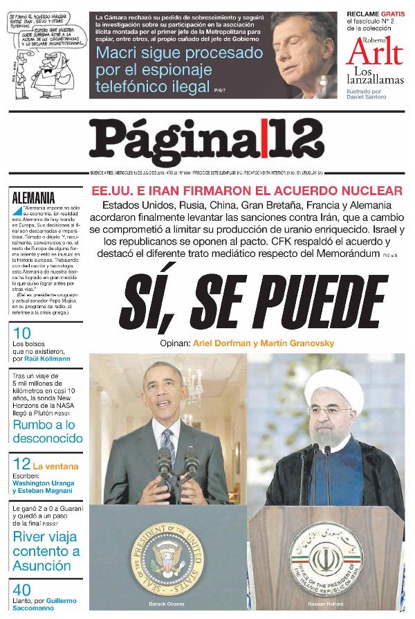 MPRESS's tweet photo. #RiverPlate #Iran #EstadosUnidos #Pluton los temas que lideran las #TapasDelDia. Ver todas:  http://t.co/og6fOjdf8P http://t.co/Z6nJIIX8ux