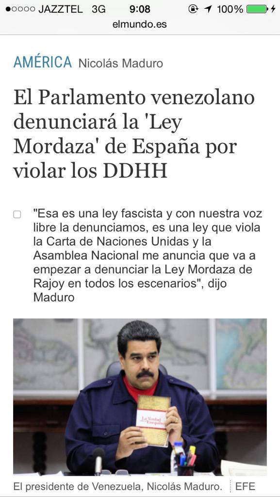 CristinaSegui's tweet photo. Venezuela denunciara la "ley mordaza en España".Allí los niños pueden manifestarse en paz y concordia. Después balazo http://t.co/wRdO0ymVxg