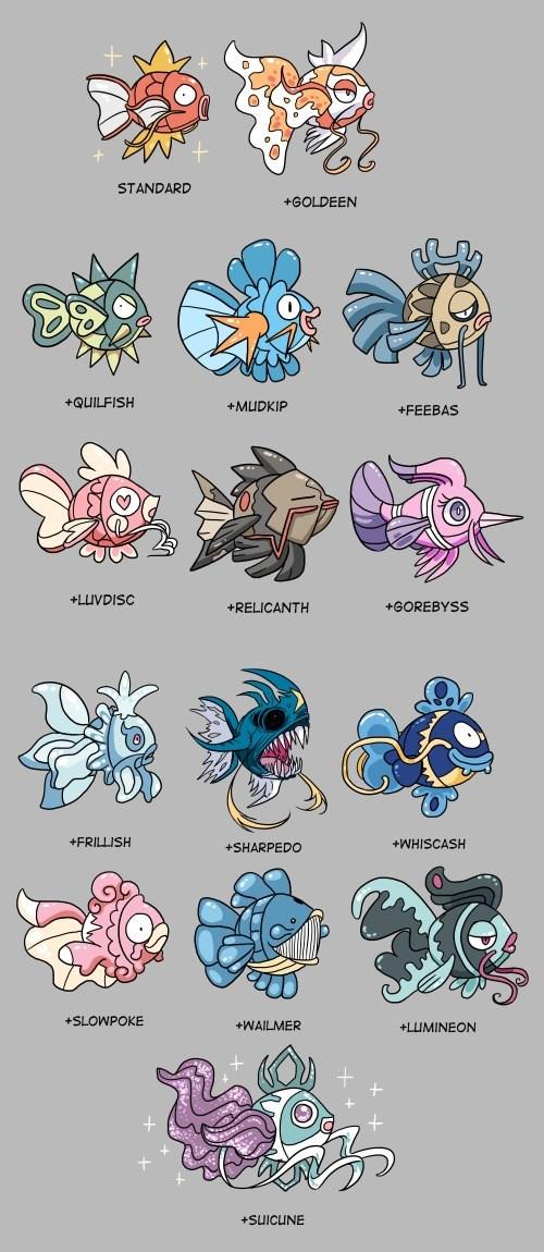 Pokegram's tweet photo. Even Magikarp Can Look Cool When Bred With Other Pokémon http://t.co/dD4I4vcVJG