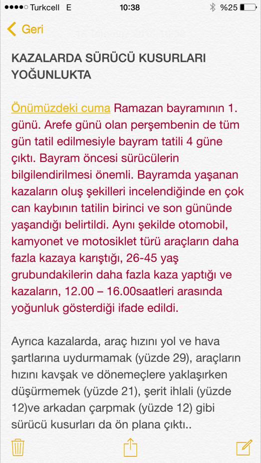 OsmanOzturk28's tweet photo. Ey Sürücü!
Bu mesajı mutlaka oku...
Bayramın 1 ve son gününe dikkat..
Sürücü kusurlarını öğren
Kaza saatlerine bak! http://t.co/HU7ca4sCty