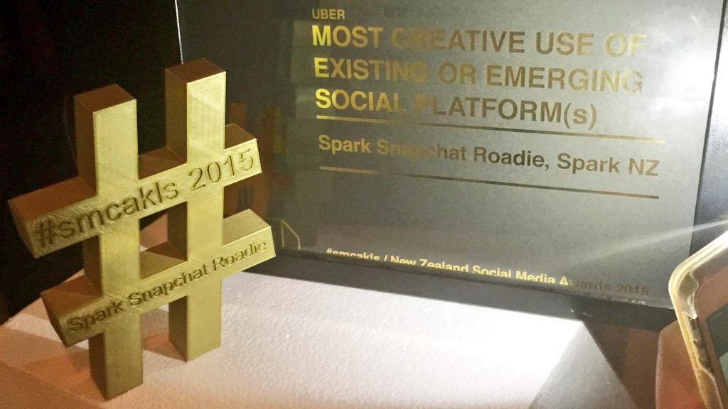 SparkNZ's tweet photo. A snappy response for our #SparkATM Snapchat Roadie! Thanks for going on the road with us. 🚐 🏧 ❤️ 😍 #SMCAKLS http://t.co/CQ9Qr9lwuQ