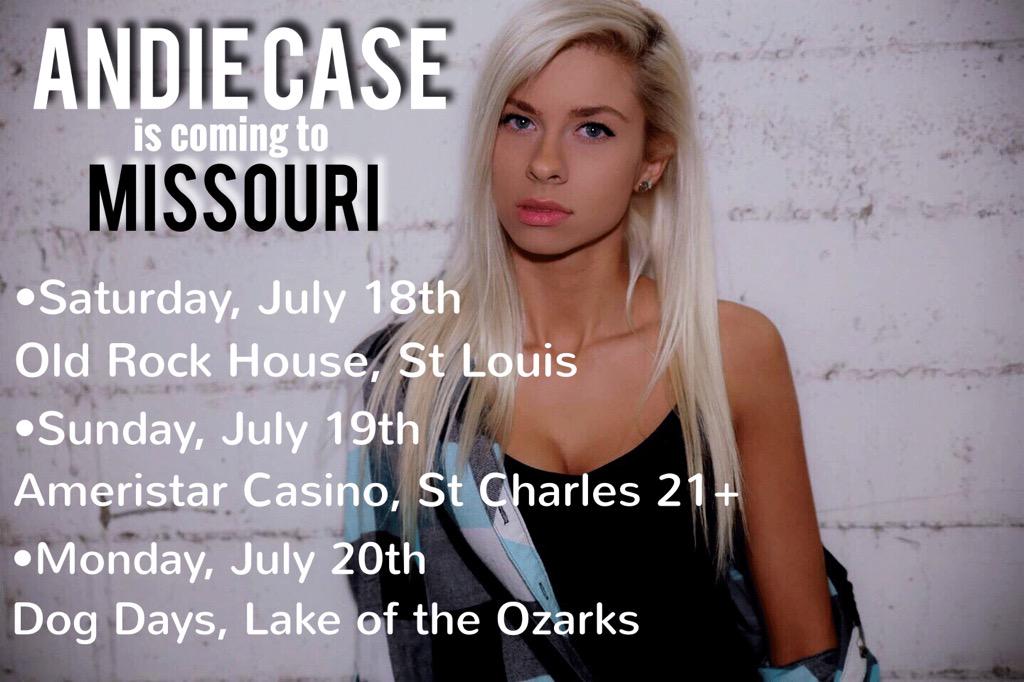 AndieCase's tweet photo. Coming to Missouri for the first time!!! Let's spend the weekend together! Can't wait to see you there!!😍❤️🎶 http://t.co/vlzYHJ1YNb