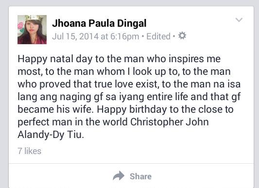 Happy birthday ! Thank you for being an inspiration to me. Found this in my FB post last year. GBU.    