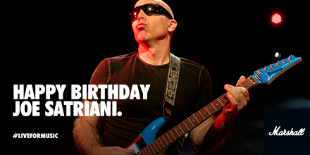 Happy birthday to the CEO of Shred, Joe Satriani 
