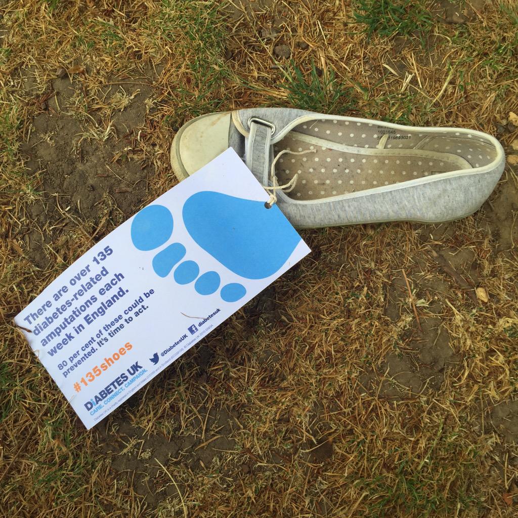 #135shoes to help raise awareness of over 135 diabetes related amputations a week that could be prevented