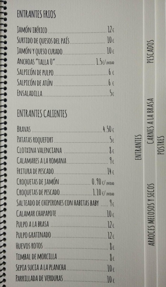 MarcRestaurant's tweet photo. CARTA de nuestro Restaurante #FelizMiercoles #burriana #marcrestaurante http://t.co/4Ak6ixcFxk