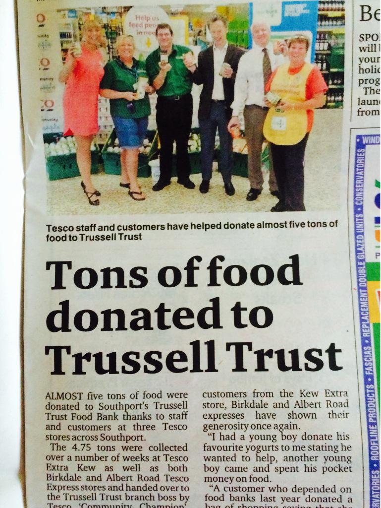 SouthportExtra's tweet photo. We have made the papers with our foodbank collection!!#fame@last @imogencollar @lellykirky @Briony_R http://t.co/u8BIAtqOwQ
