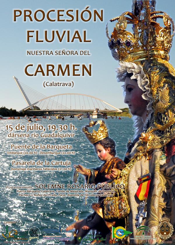 AljarafeCofrade's tweet photo. Hoy, desde las 19:30h, procesión fluvial y rosario del Carmen de @Hdad_Calatrava
Música: @BMJcigarreras @CoroPazyMise http://t.co/hPgiI6QvGF