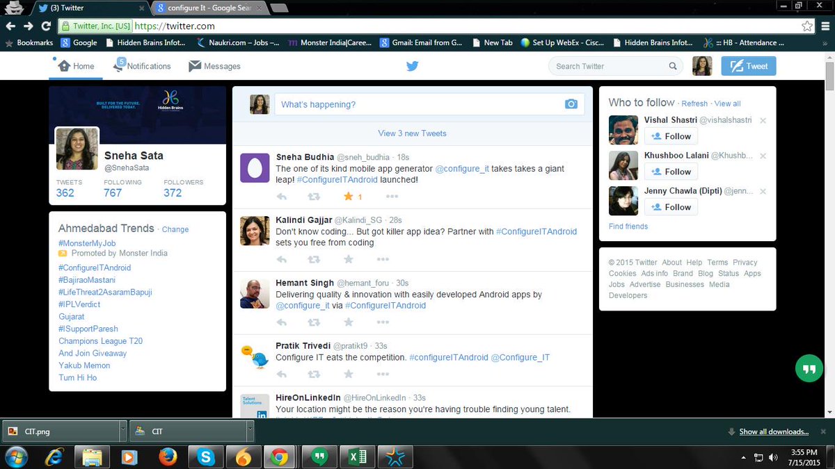 SnehaSata's tweet image. Cheers To Team @configure_it  trending in #Ahmedabad with #ConfigureITAndroid