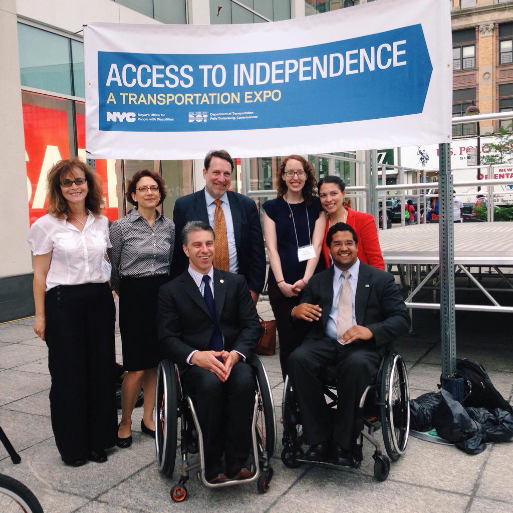 NYC_DOT's tweet photo. Working to become a city of accessible transportation w/ @NYCDisabilities @nyctaxi #AccessToIndependence #DOTMobility http://t.co/VGDnzvbyNh