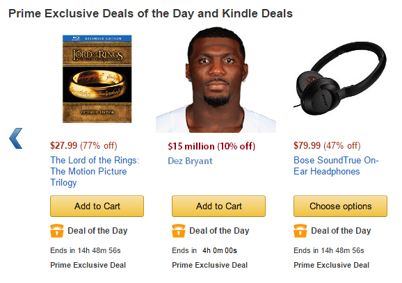 Better hurry up, #Cowboys. #PrimeDay