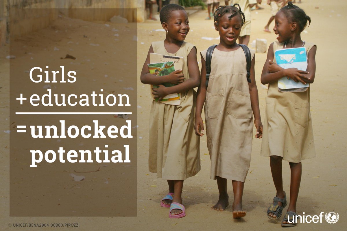 UNICEF's tweet photo. From #childmarriage to discrimination, girls too often face barriers to #education #FFD3 http://t.co/zUv5eGMfcy