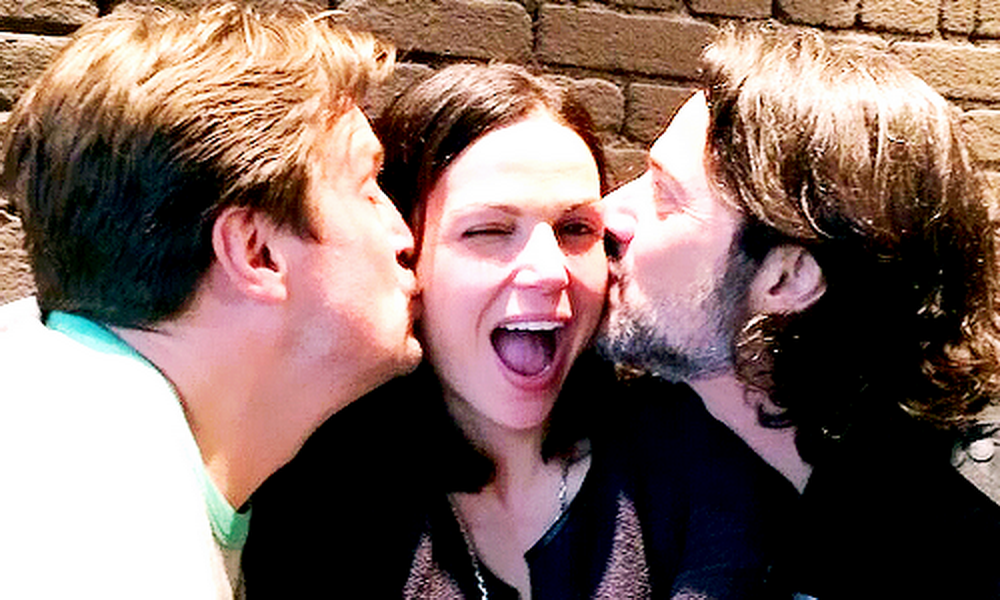 Happy Birthday Lana Parrilla:))))))))) Nathan Fillion and Fred Di Blasio free kisses Lana Parrilla!!!!!!!!!!!!!!!!!! 