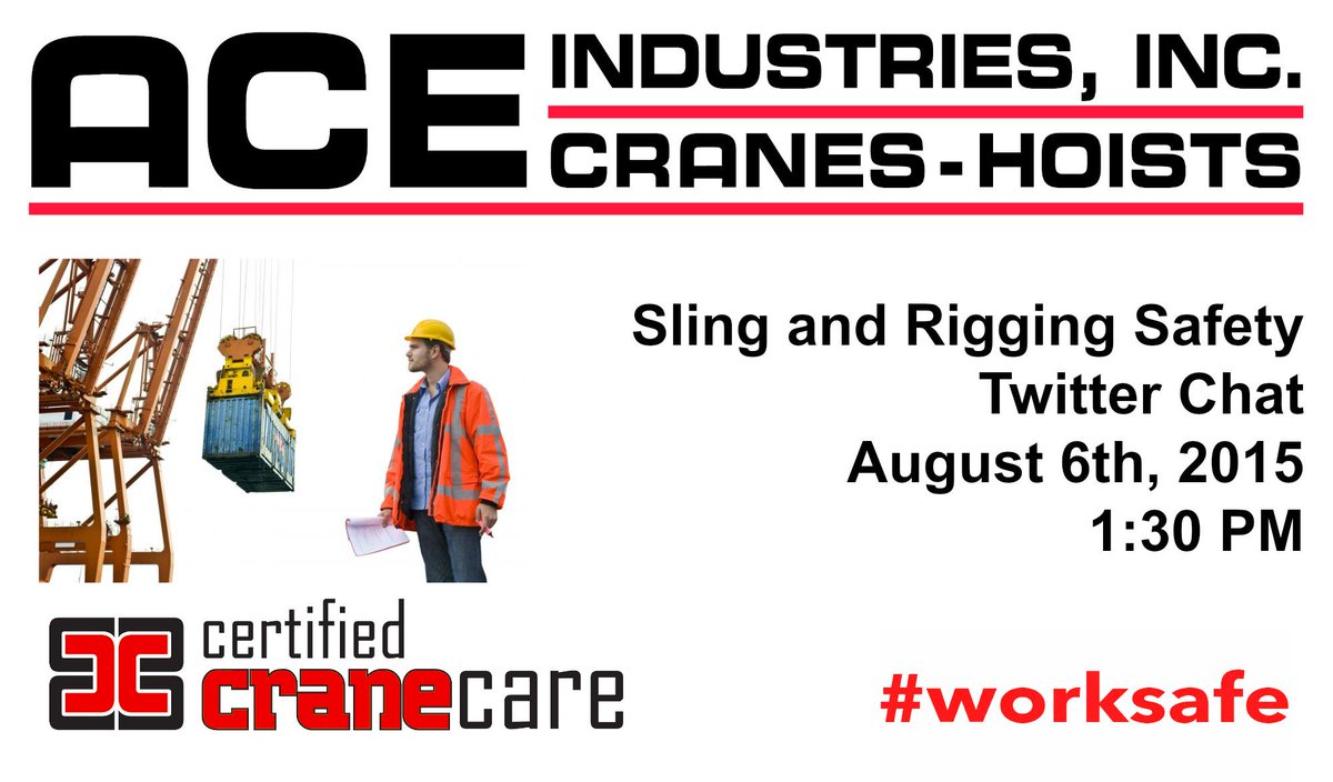 @OperatorNetwork & @wirerope please join us 8/6/15 1:30 pm est for our monthly #worksafe #rigging #twitterchat