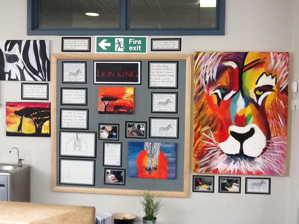 Our display from Art fortnight is up! #thelionking <a href="/foxfield/">FoxfieldPrimary</a>