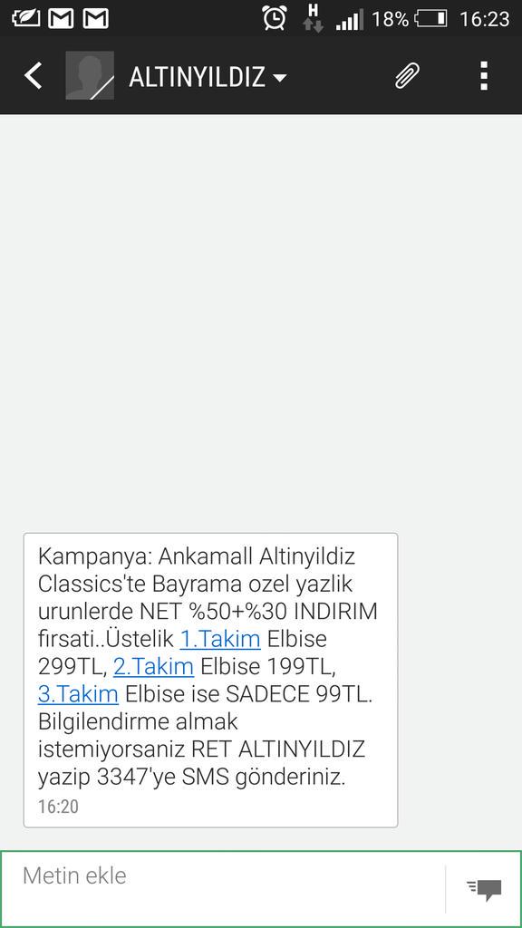 ALTINYILDIZ cep telefonunuza izinsiz SMS ile tecavüz eder, kanunsuz iş yapar <a href="/Beymen/">Beymen Group</a> <a href="/AltnyldzClsscs/">Altınyıldız Classics</a> ”