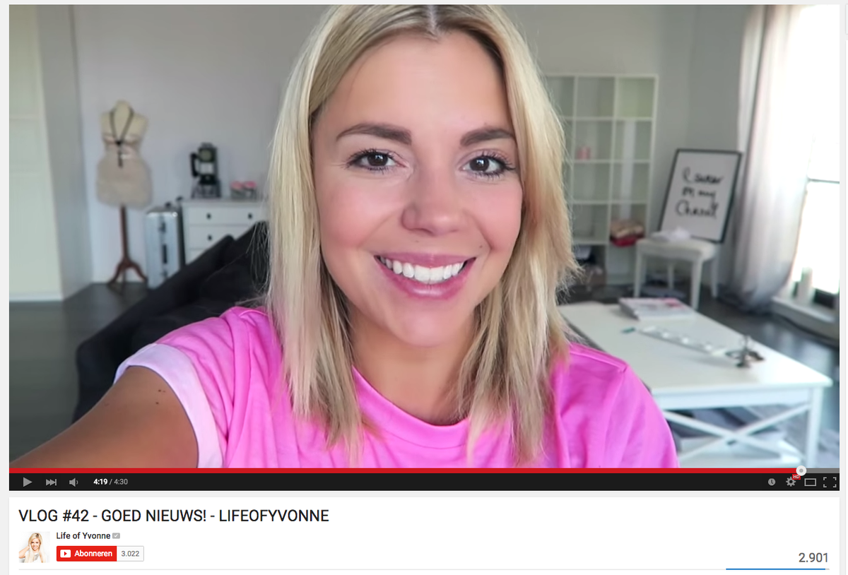 RTLmcn's tweet photo. Wij feliciteren topper @lifeofYvonne met haar 3.000 abonnees! #youtube #teamrtl #rtlmcn #gogirl http://t.co/li7DeMrkcX
