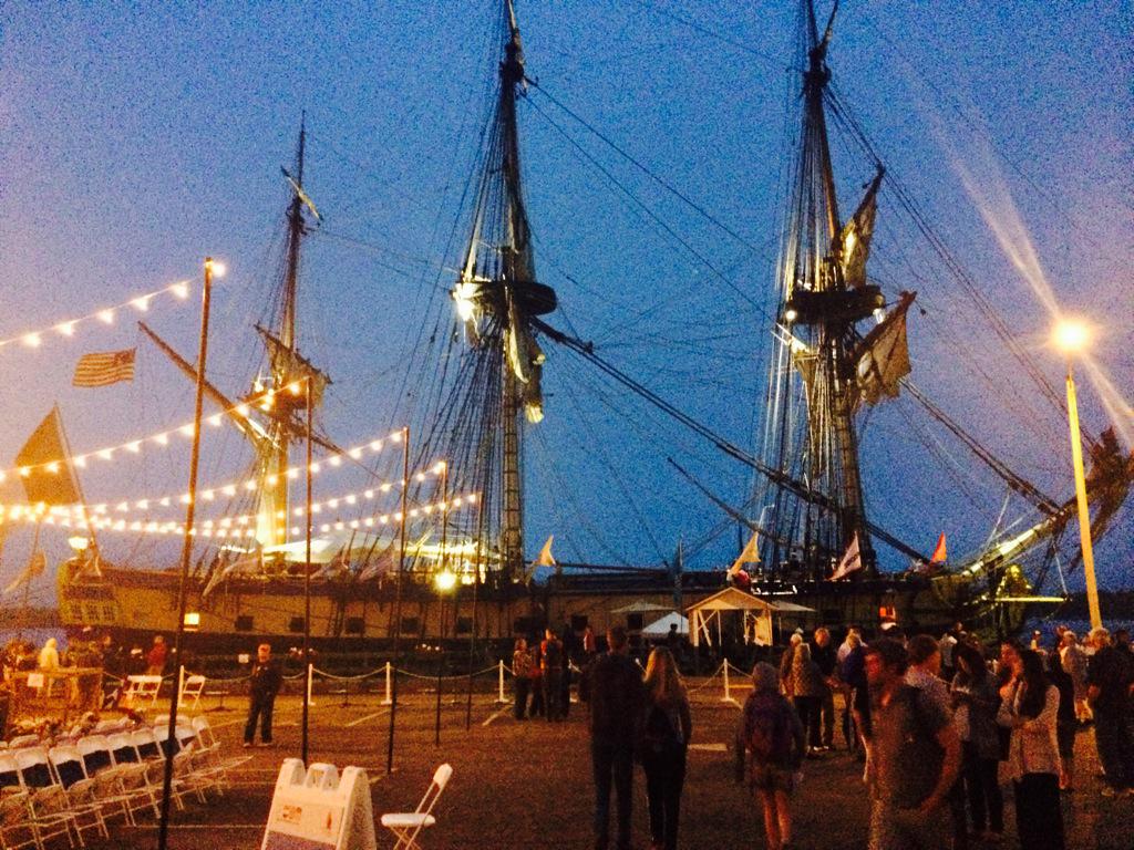 #hermione in Castine, Maine, for Bastille Day. Public visits on July 15 on her last stop in the US <a href="/hermionevoyage/">Hermione 2015</a>