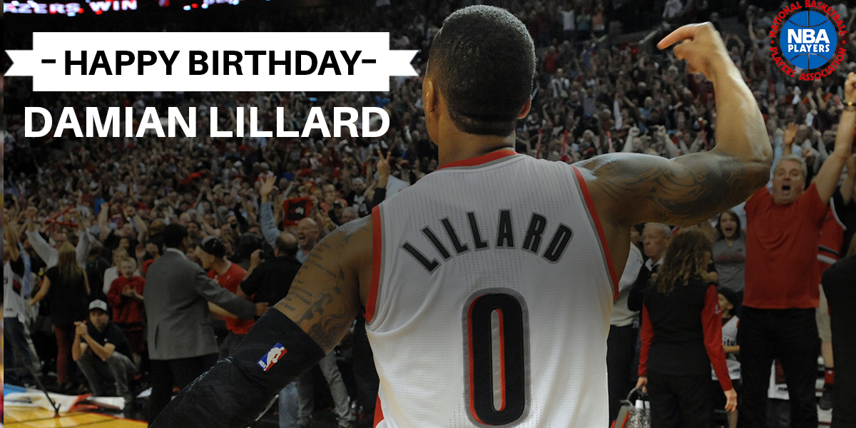 TheNBPA's tweet photo. Happy Birthday, @Dame_Lillard! Congrats on the extension! http://t.co/OHr2lpRlys