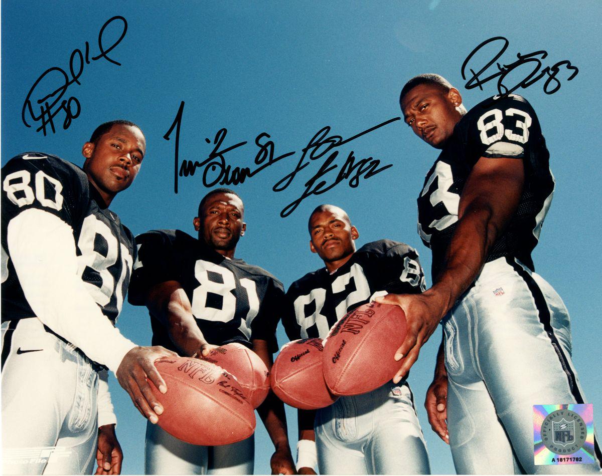 Happy Birthday Rickey Dudley! Please enjoy this picture of him with Desmond Howard, Tim Brown and James Jett! 