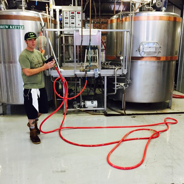 Arieschura's tweet photo. #BehindTheScenes #BreweryLife #CaptainLuke "I'm just hosing stuff down." #DirtyJobs #ConstantCleaning http://t.co/RNuaIqpdA4