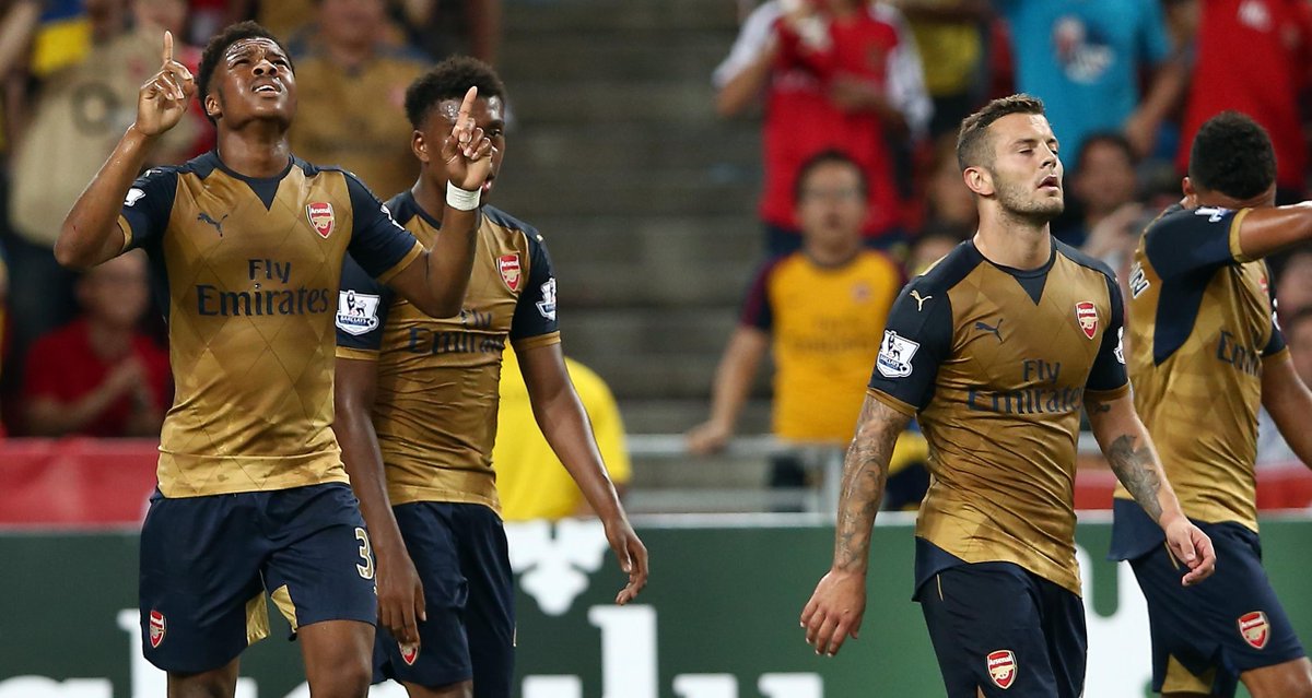 bet365's tweet photo. 30' Akpom
76' Akpom
79' Akpom

He'll be worth £49m this time next year... #AFC http://t.co/hkM5NRsgtu