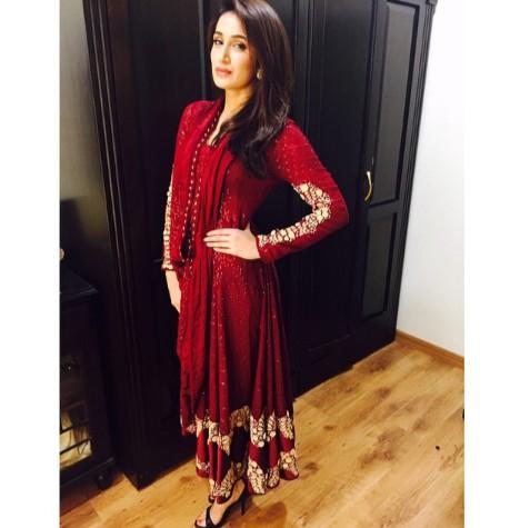 Radiant in red. ❤ 
In a @pallavisinghee outfit. 
#ShineOrGoHome #SheKnowsHowToSparkle ✨