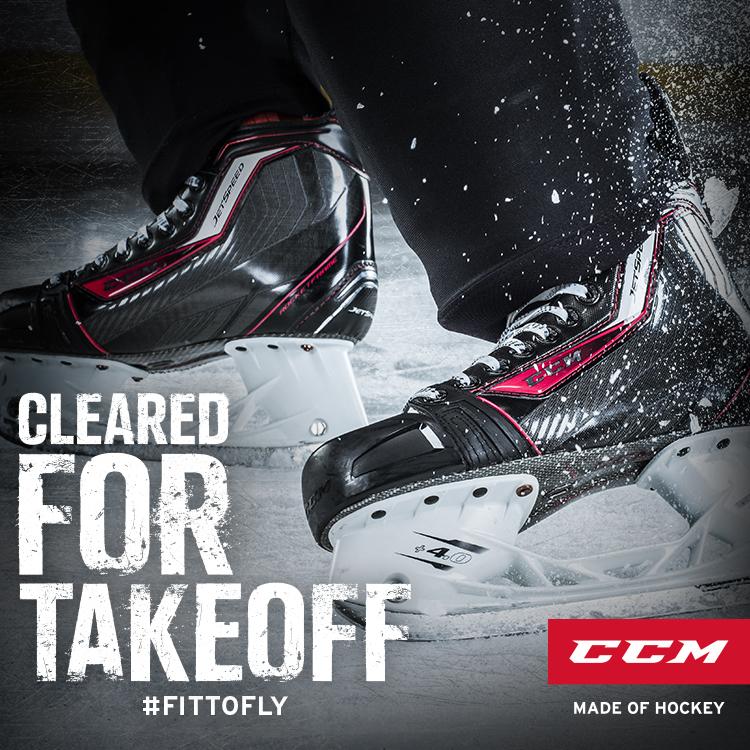 CCMHockey's tweet photo. IGNITION SEQUENCE START! The #CCMJetSpeed skate is in stores TODAY! #FitToFly http://t.co/OhumRcdMro