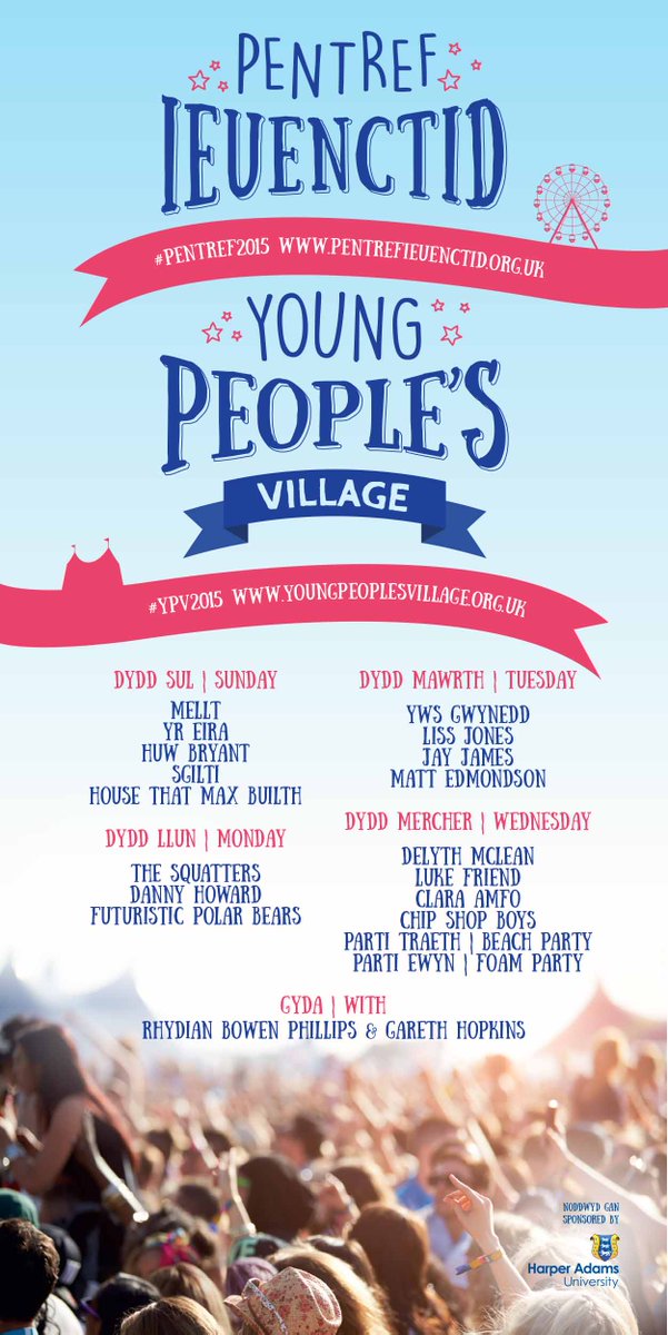 Here is the latest line up#ypv#3days