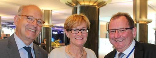 EDA Chair <a href="/mnalet/">michel NALET</a> met Lux Agri Minister <a href="/FernandETGEN/">Fernand Etgen</a> and @MaireadMcGMEP today in Brussels #dairyisgoodforyou