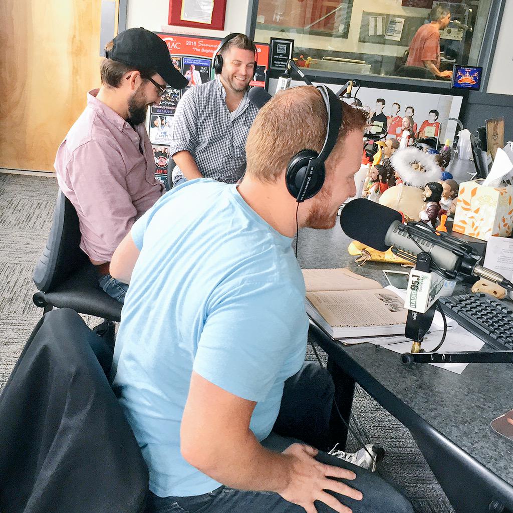 FCDrinksmiths's tweet photo. The founders of #FlowerCityDrinksmiths, Cam, Cooper &amp; Alex, sharing their knowledge of #cocktails w/ @PaulyGoogs #Roc http://t.co/PG9nagOd9z