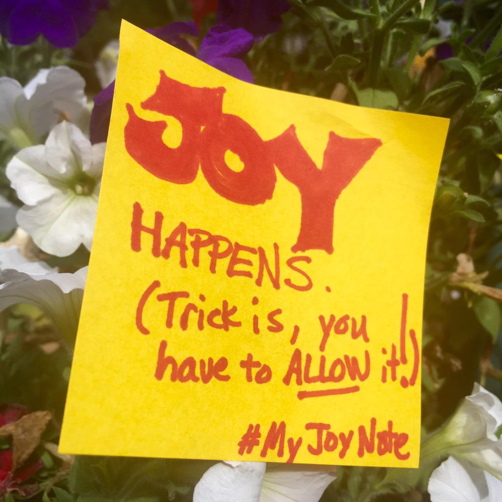MyJoyNote's tweet image. JOY happens.
(Trick is, you have to ALLOW it!) 
#MyJoyNote