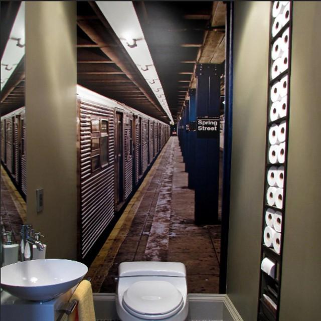 cabinetkings's tweet photo. New York City sbuway themed bathroom #kitchendesign #kitchendecor #kitchens #kitchenremode… http://t.co/znwSHBLiXs http://t.co/DBgy2jhTaS