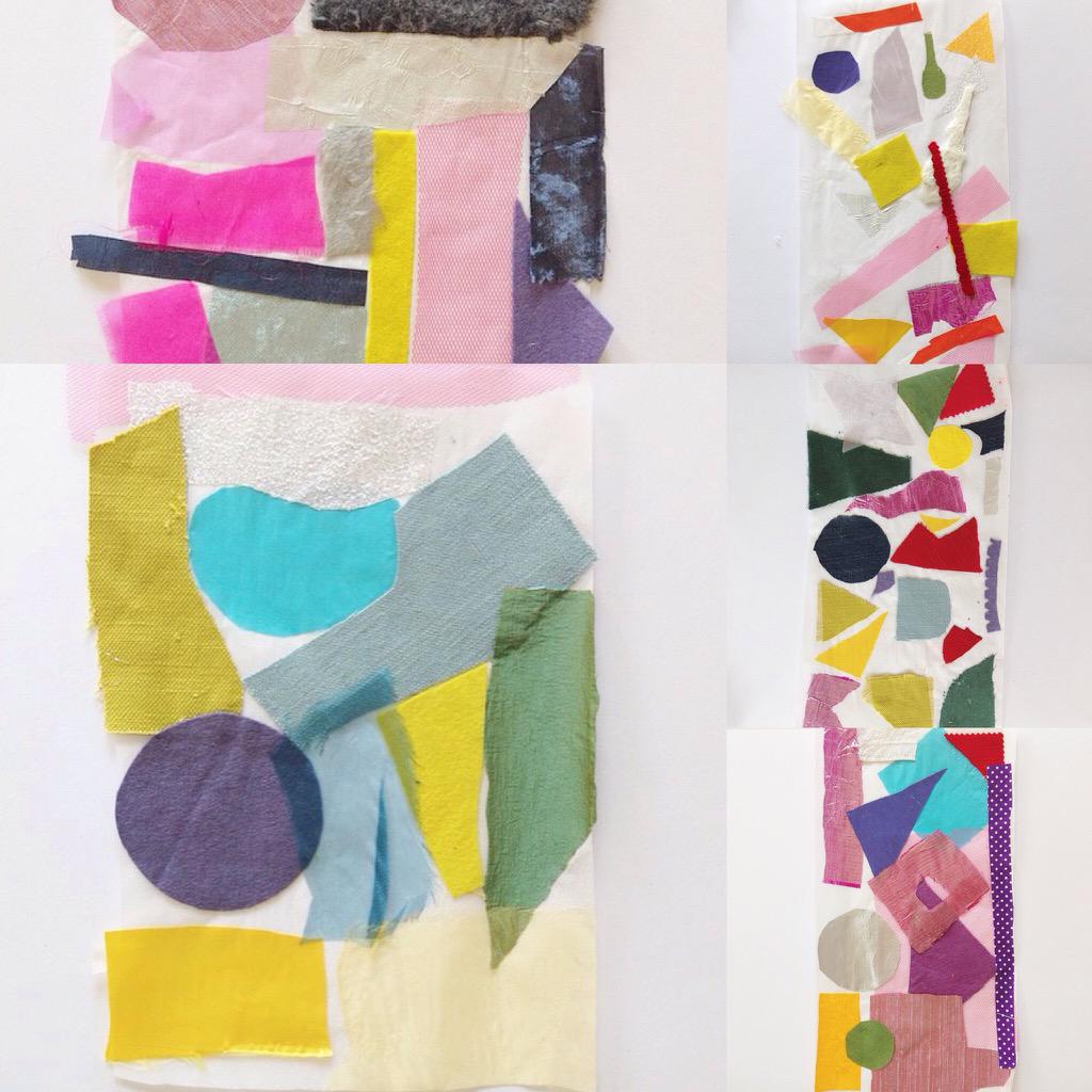 Sonia Delaunay inspired textile collages @equal_arts @dem_imag workshop I ran with @katesweeney #dementiaimagination