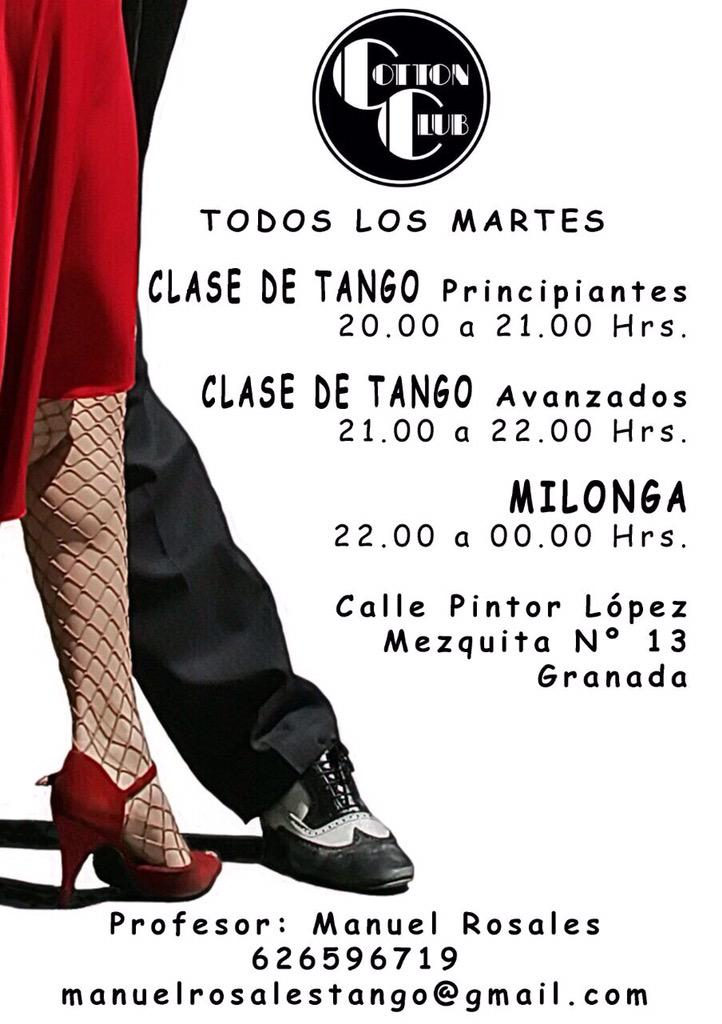 Todo el mes de Julio, los martes. TANGO!!!
#tango #cotton #granada #baile #spain #tusitioengranada #bailar #calor