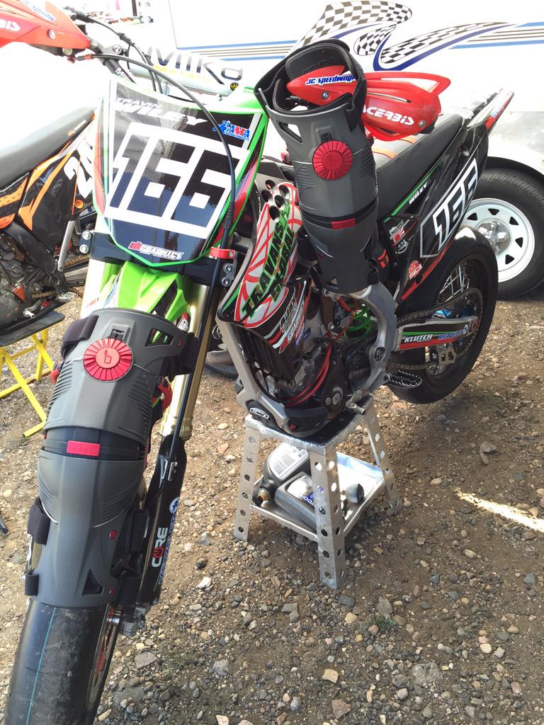 TDub166's tweet photo. breaking in a fresh pair of @MobiusBraces in Denver for the @AMA_Supermoto race this weekend  #protectionredefined http://t.co/wt3w4M6VtY
