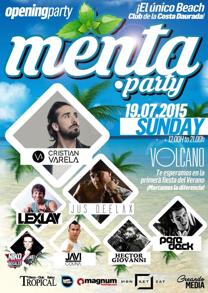 MentaBeachClub's tweet photo. @cristianvarela nos ha preparado el mejor set para su inauguracion en @MentaBeachClub ¡te esperamos! http://t.co/nvRLDOJrOS