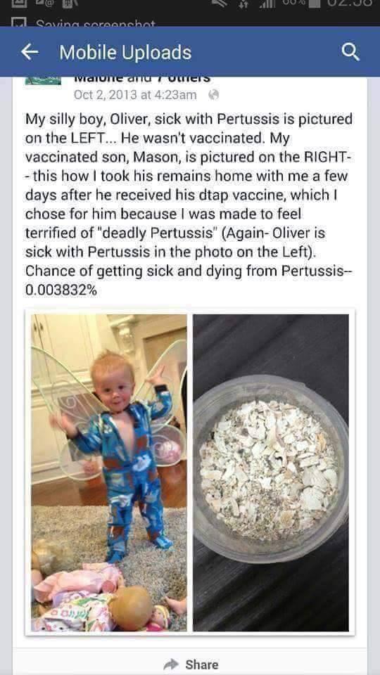 .<a href="/daxshepard1/">daxshepard1</a> very sad:( pls consider children who are vax injured &amp; die too.  We need safer vaccines &amp; liability!