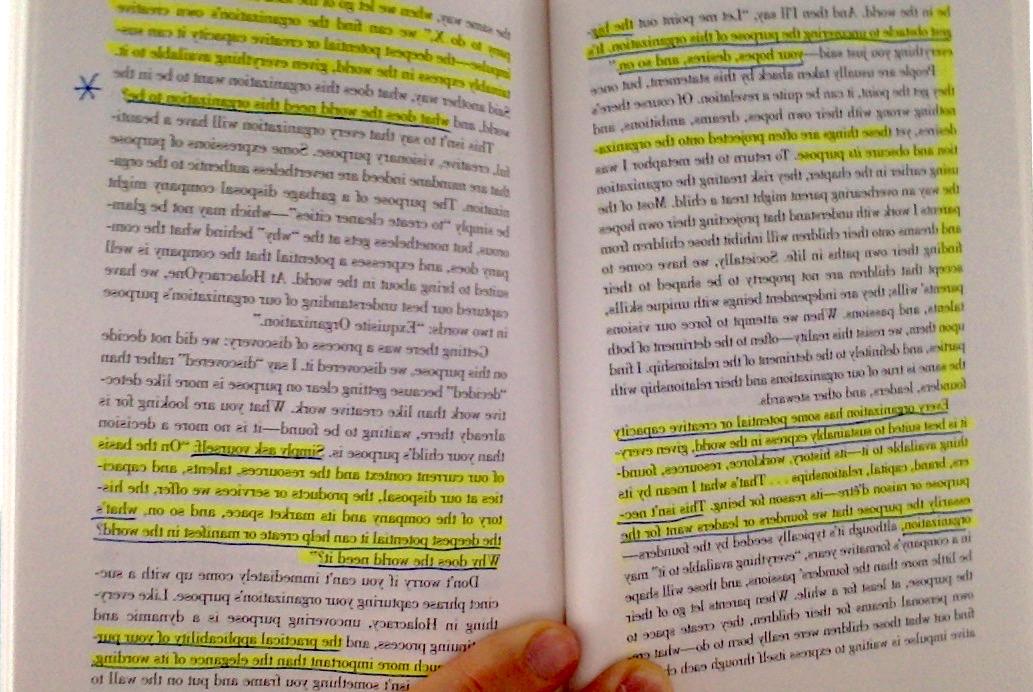 tsclausing's tweet image. Reading Holacracy. It's a #highlighterkiller. amazon.com/Holacracy-Mana… @HolacracyOne