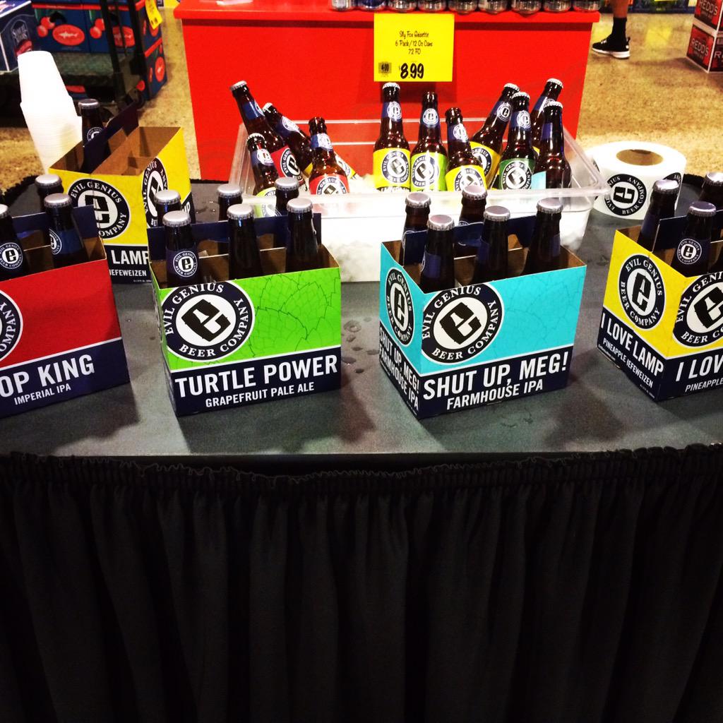 EvilGeniusTrev's tweet photo. I'm at Wegmans in Collegeville right now! Swing by before 4pm and try some beer! http://t.co/mdmJuXeGMT