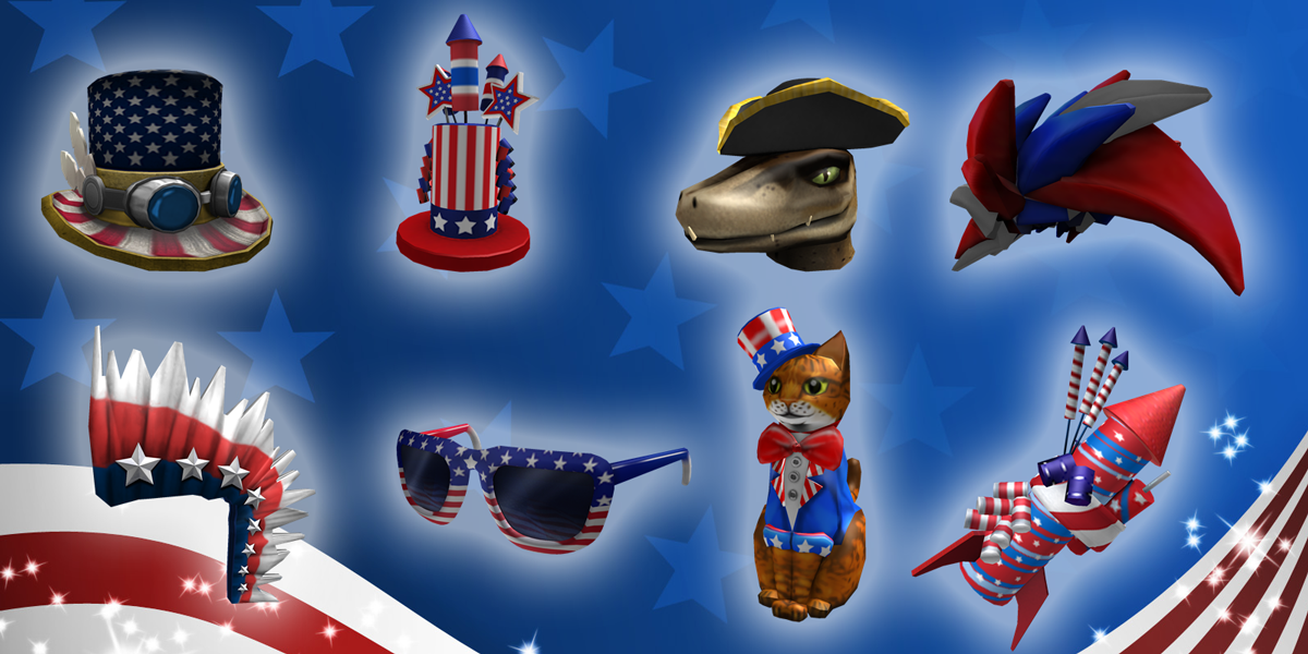 Roblox On Twitter 4th Of July Sale Is Here And It S Our Most Ridiculously Awesome Set Of Items In A While Http T Co Rpc9glug6g Http T Co E8v2ymlybq - roblox usa flag id