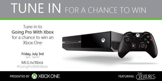 XBOX's tweet photo. Tune in to #GoingProWithXbox &amp; you could win an #XboxOne. #Contest rules at: http://t.co/iqJ5LsKoOT http://t.co/2Q1uMgwgie