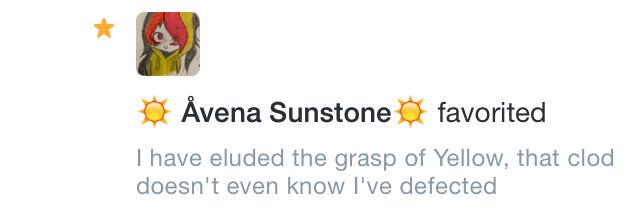 Don't favourite that, she might see it you clod!