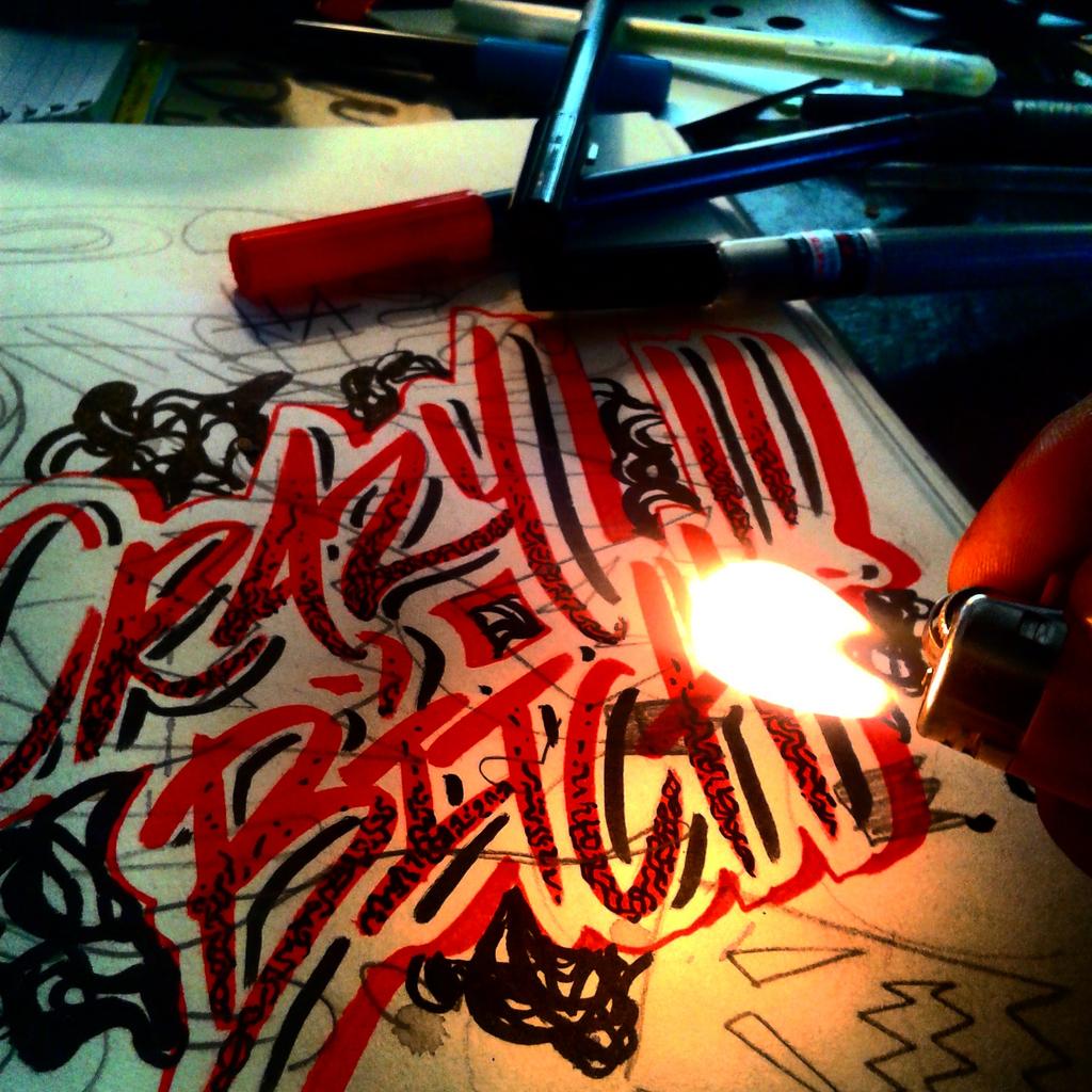 Nisefive's tweet image. Crazy Bitch!! #NiSE #art #typography #heated