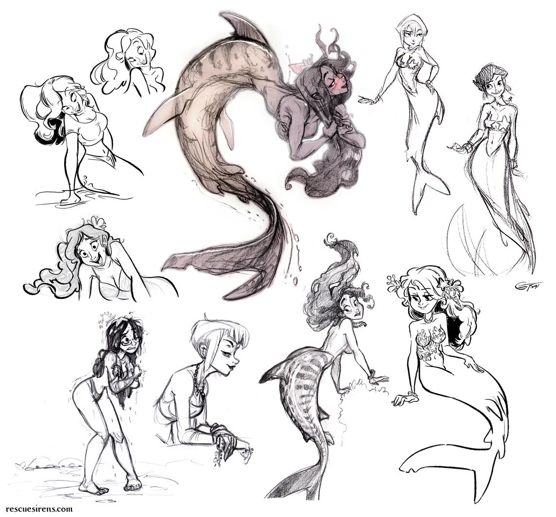 Kelby, Nim & Clymene from "Rescue Sirens." More on Tumblr: http://t.co/vImQgF3IFP #RescueSirens #mermaids Happy 4th!!
