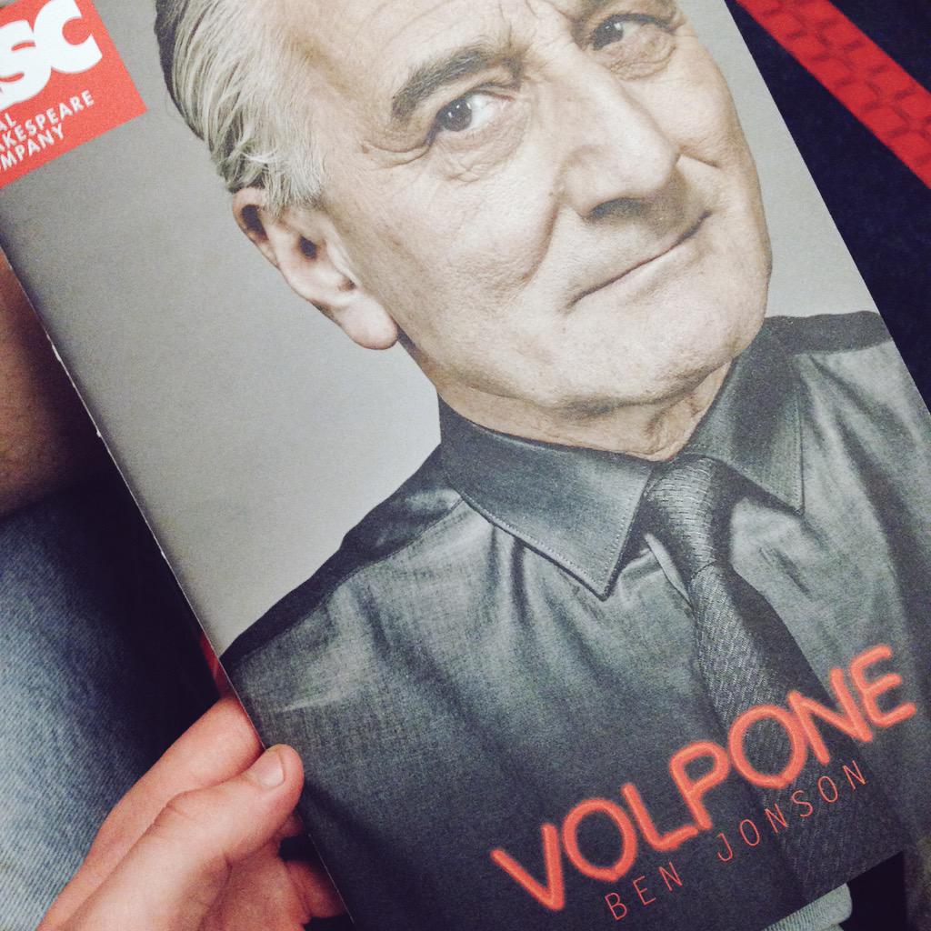ollielintott's tweet photo. Gorgeous production of #Volpone tonight @TheRSC. Congrats @orion8lee. Loved your portrayal. Well done Trevor! x http://t.co/5iCgf6B2sk