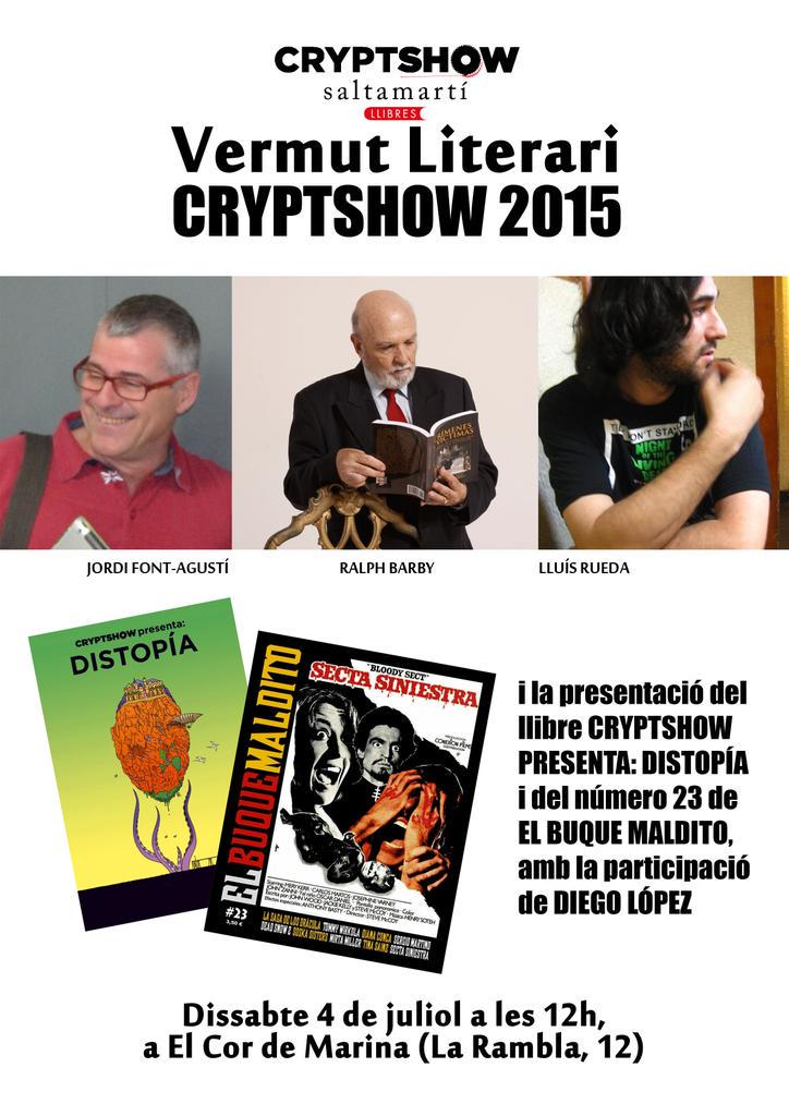 Cryptshow's tweet photo. Eh, els qui encara esteu desperts! Recordeu que demà a les 12h tenim un cartell de luxe al #Cryptshow2015 #Badalona http://t.co/AXOHXzPqTR