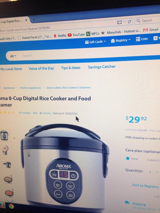 All I said was "I want to get a rice cooker" I really hope this is a joke. But you can never tell with